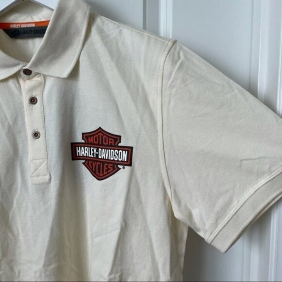 Harley-Davidson Men's Logo Knit Polo Size L Slim Fit - Picture 9 of 16